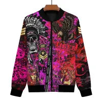 PIA BOLTE® Electric Fuchsia Indianer Bomber Jacket - PIA BOLTE® COUTURE