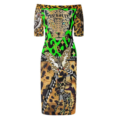 PIA BOLTE® Wild Glow Kleid – Off Shoulder Statement Fit