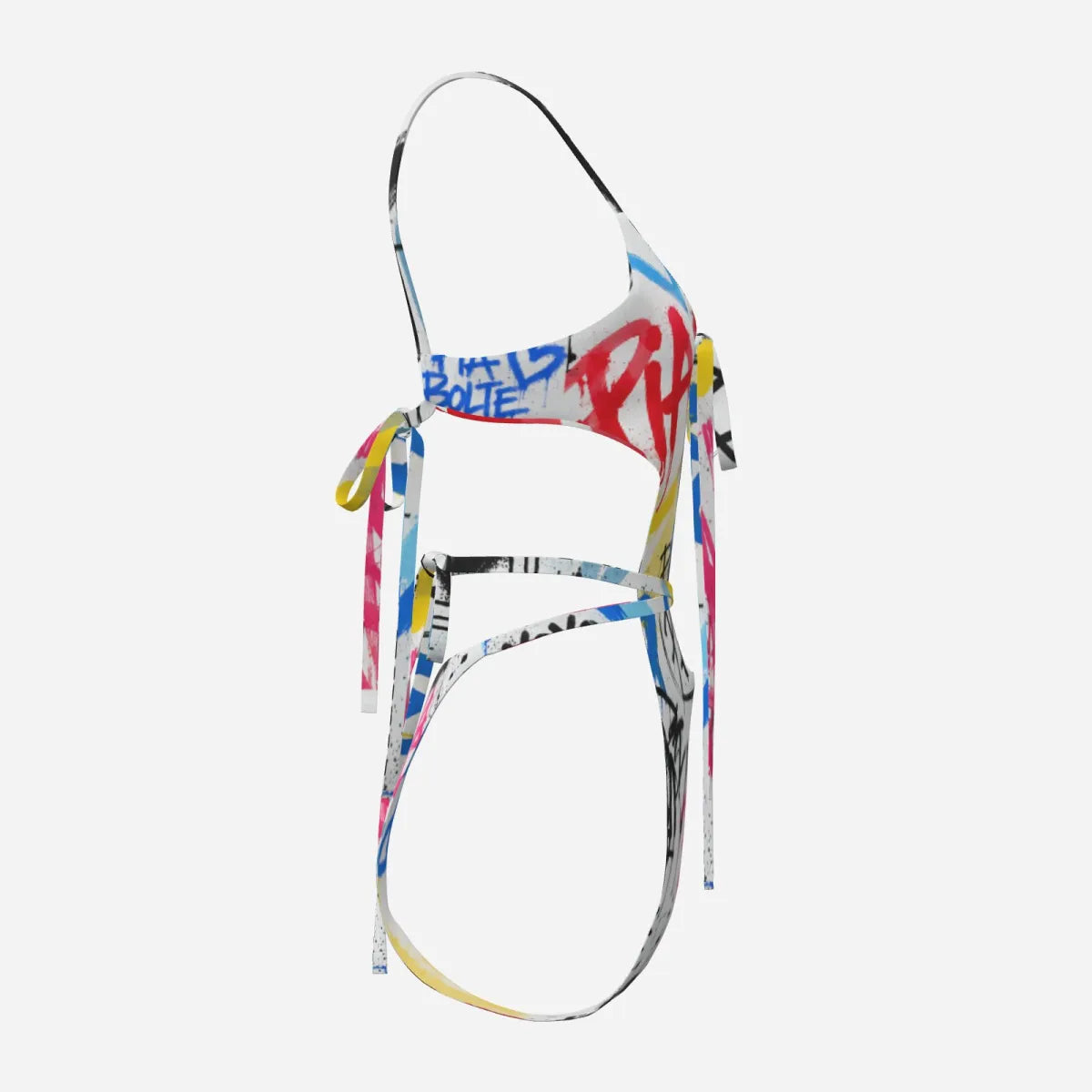 PIA BOLTE® Graffiti Lace-Up Swimsuit – Urban Art Edition