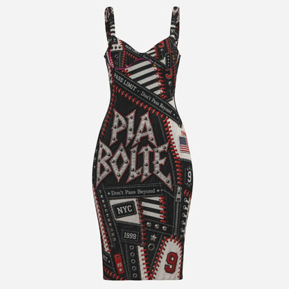 PIA BOLTE® Rebel Midi Dress – Street Couture Edition