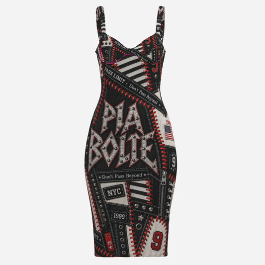 PIA BOLTE® Rebel Midi Dress – Street Couture Edition