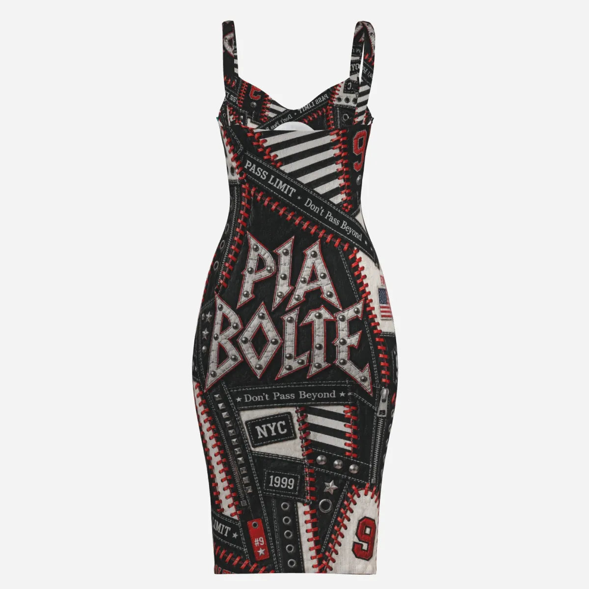 PIA BOLTE® Rebel Midi Dress – Street Couture Edition