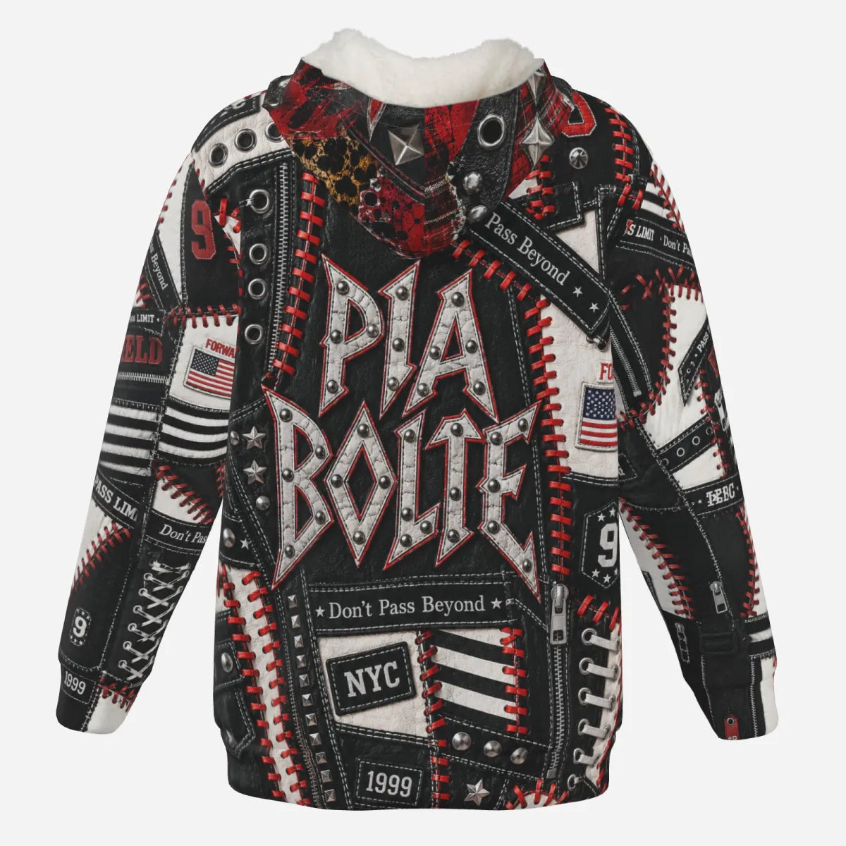 PIA BOLTE® Rebel Sherpa Zip Hoodie – Street Couture Edition unisex