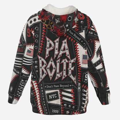 PIA BOLTE® Rebel Sherpa Zip Hoodie – Street Couture Edition unisex