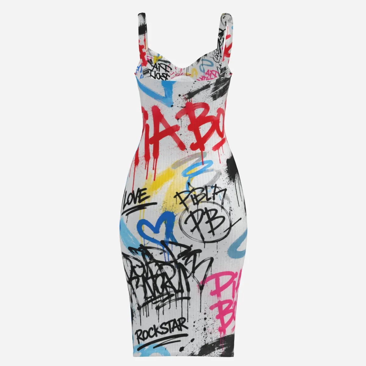 PIA BOLTE® Graffiti Bodycon Dress – Street Art Edition