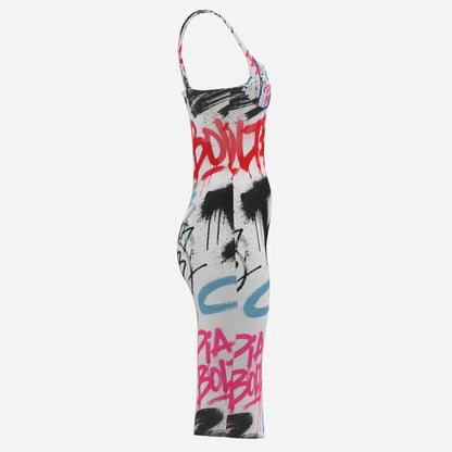 PIA BOLTE® Graffiti Bodycon Dress – Street Art Edition