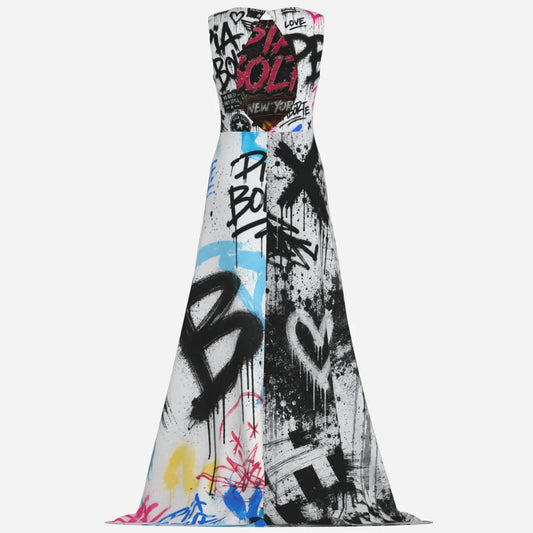 PIA BOLTE® Graffiti Couture Maxi Dress – Urban Art Edition