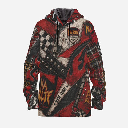 PIA BOLTE® Rebel Sherpa Zip Hoodie Jacket – Rockstar Edition