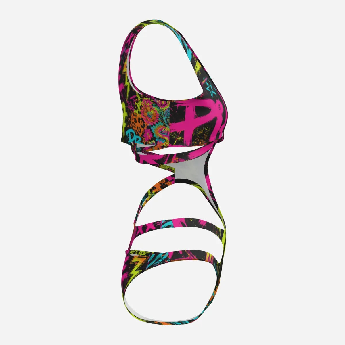 PIA BOLTE® Bikini NEON GRAFFITI CUTOUT - PIA BOLTE® COUTURE