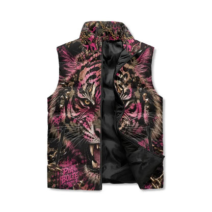 PIA BOLTE® PINK WILD TIGER & ROCKSTAR CAT STATEMENT VEST