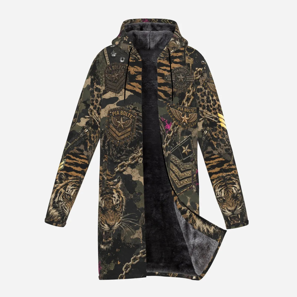 PIA BOLTE® WILD TIGER & REBEL BULL SHERPA LONG JACKET