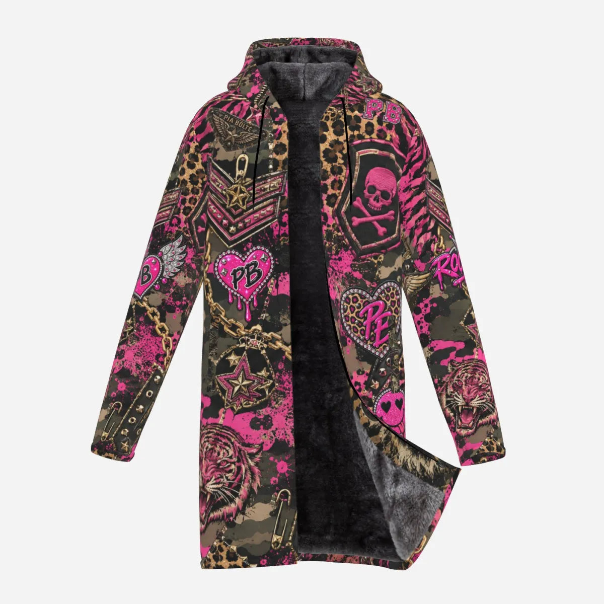 PIA BOLTE® Rebel Sherpa Zip Hoodie Jacket – Rockstar Edition