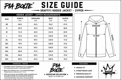 PIA BOLTE® Hoodie Jacket Graffiti