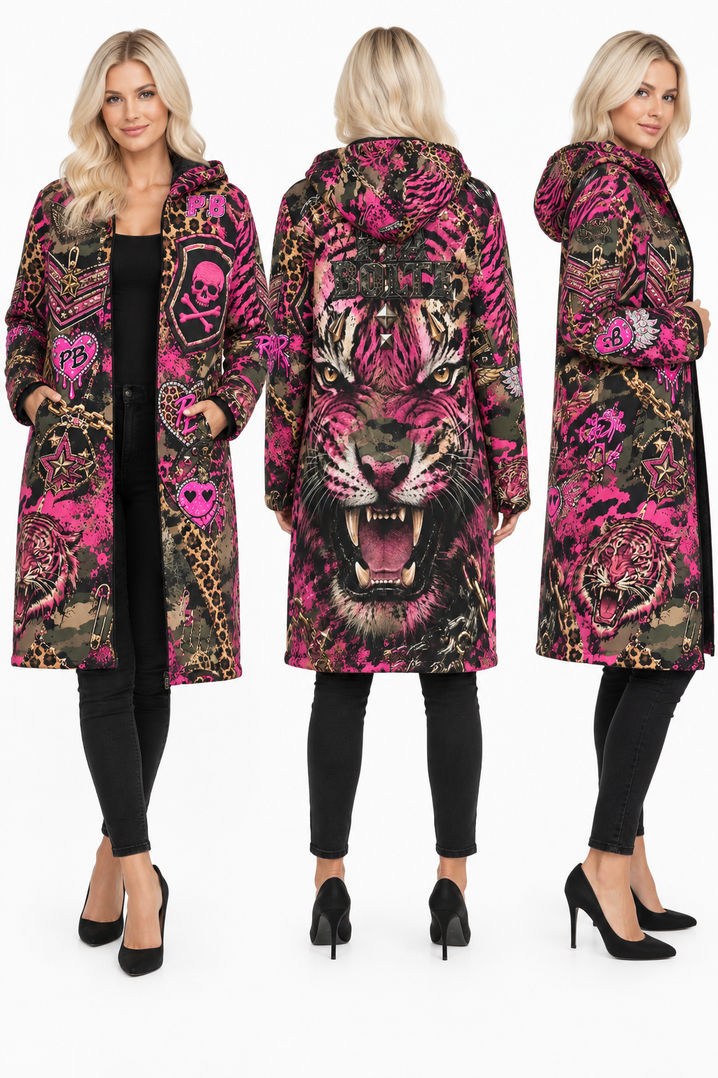 PIA BOLTE® Rebel Sherpa Zip Hoodie Jacket – Rockstar Edition