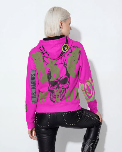Hoodie pinky Skull Indian