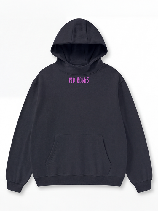 WINTER Hoodie LA black pink fleece