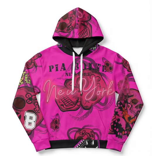 Hoodie Delft Pink Skully 👌👌