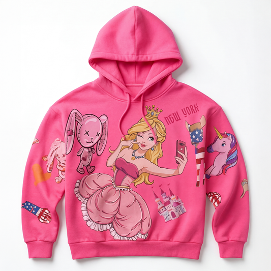 CROP neon pink PRINCESS