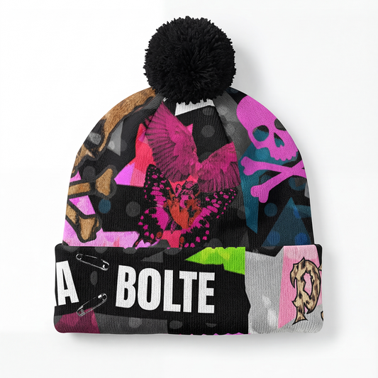 PIA BOLTE® Beanie – Leo Pink Skull Edition