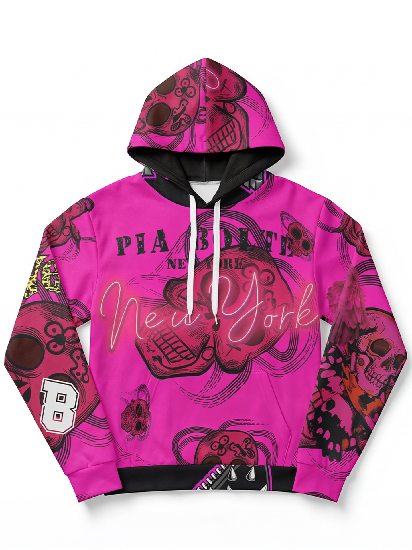 Hoodie Delft Pink Skully 👌👌