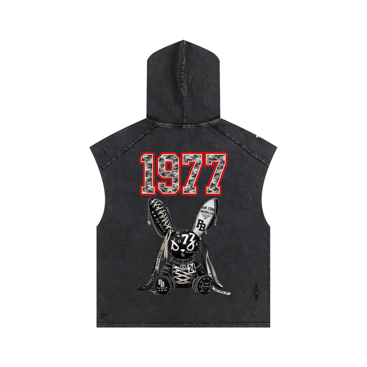 PIA BOLTE® 1977 PUNK BUNNY RAW EDGE TANK TOP