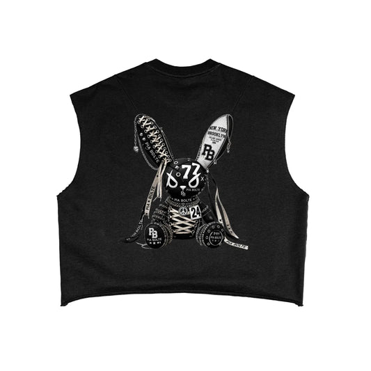 PIA BOLTE® REBEL BUTTERFLY & PUNK BUNNY SLEEVELESS TOP