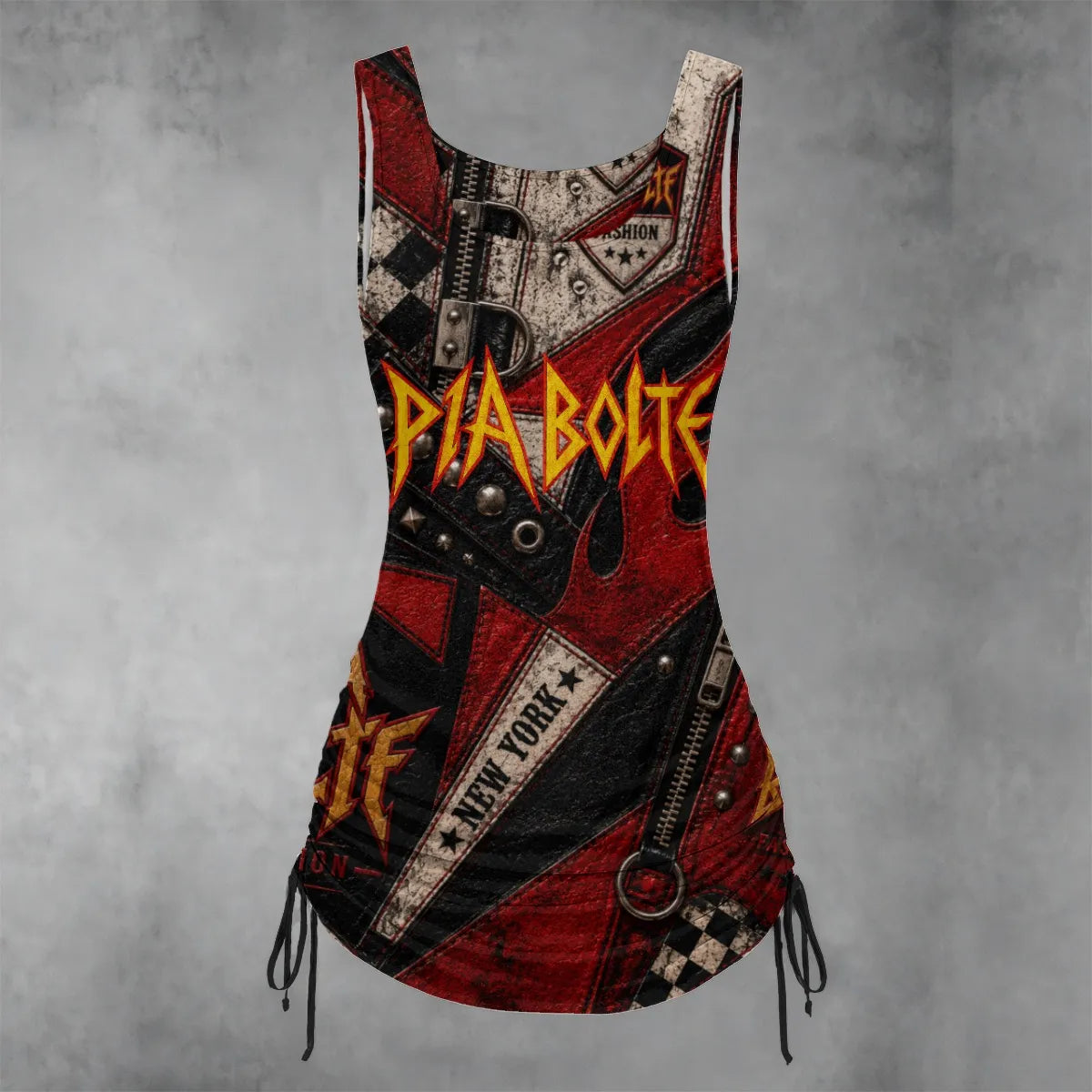 PIA BOLTE® Rebel Dress – Red Punk Edition