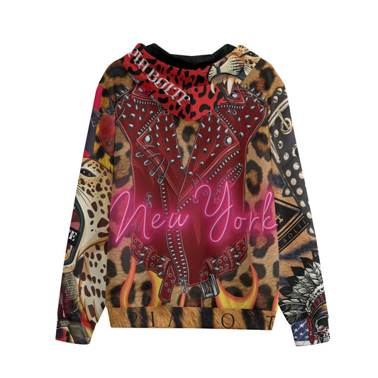 Streetstyle Jacke von PIA BOLTE® – Leo Punk mit Leo-Muster, Skull-Print & auffälligem Design