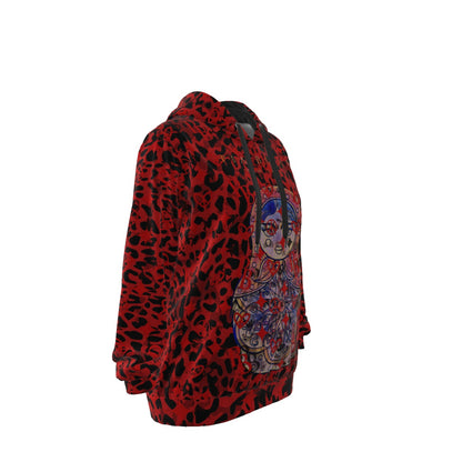 Hoodie Red Leo Matroschka