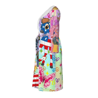 PIA BOLTE® Pop Art Hooded Robe – Bademantel Luxury Statement Lounge Edition - PIA BOLTE® COUTURE