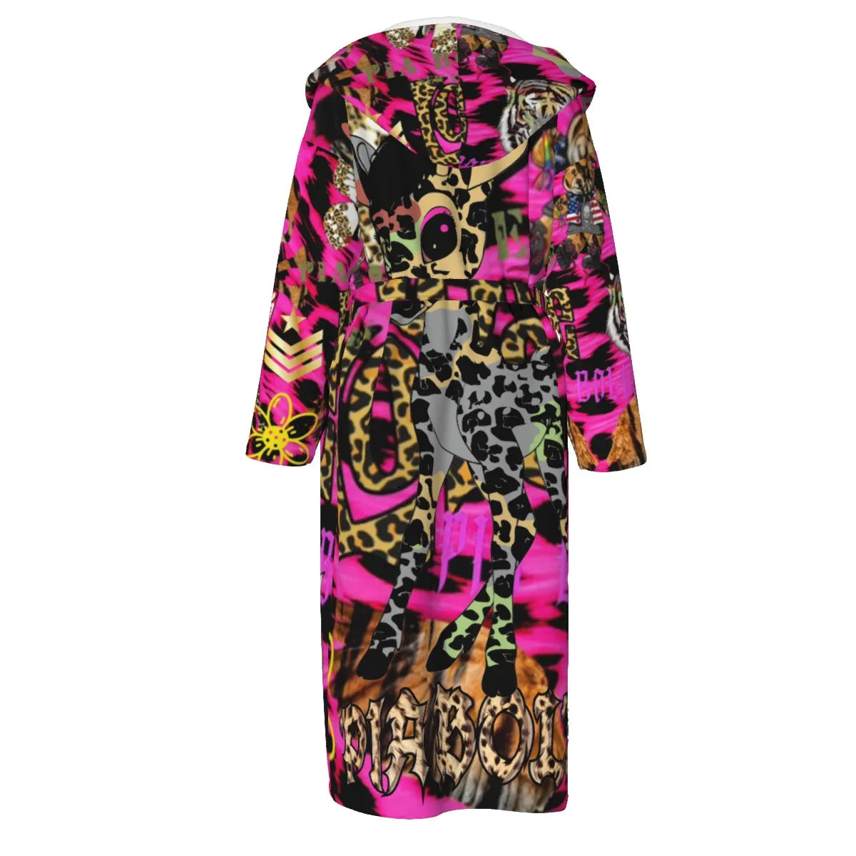 PIA BOLTE® Rebel Art Hooded Robe – Bademantel Statement Street Luxury Edition - PIA BOLTE® COUTURE