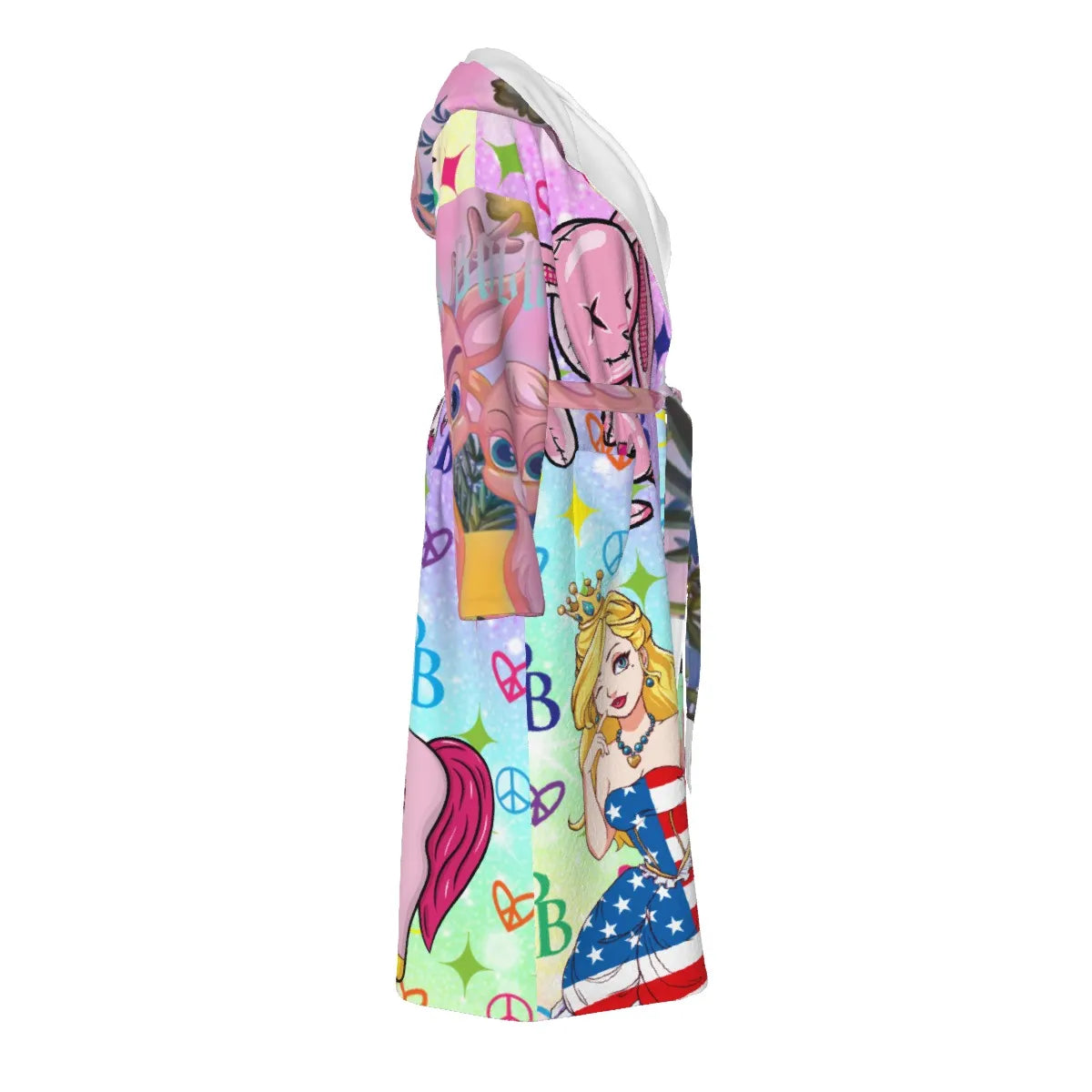 PIA BOLTE® Pop Art Hooded Robe – Bademantel Luxury Statement Lounge Edition - PIA BOLTE® COUTURE