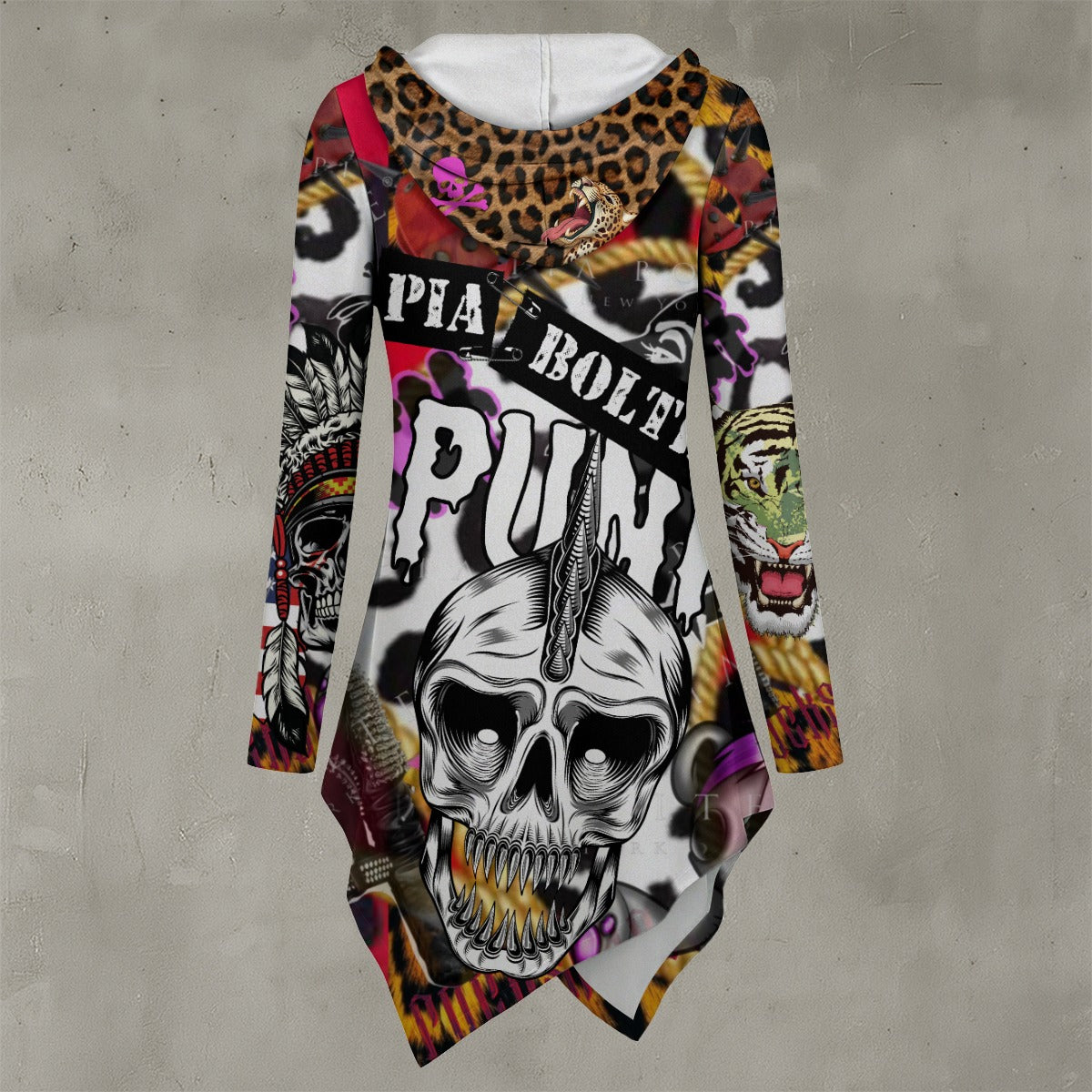 Streetstyle Hoodie von PIA BOLTE® – American Wildness mit Leo-Elementen & rebellischem Design