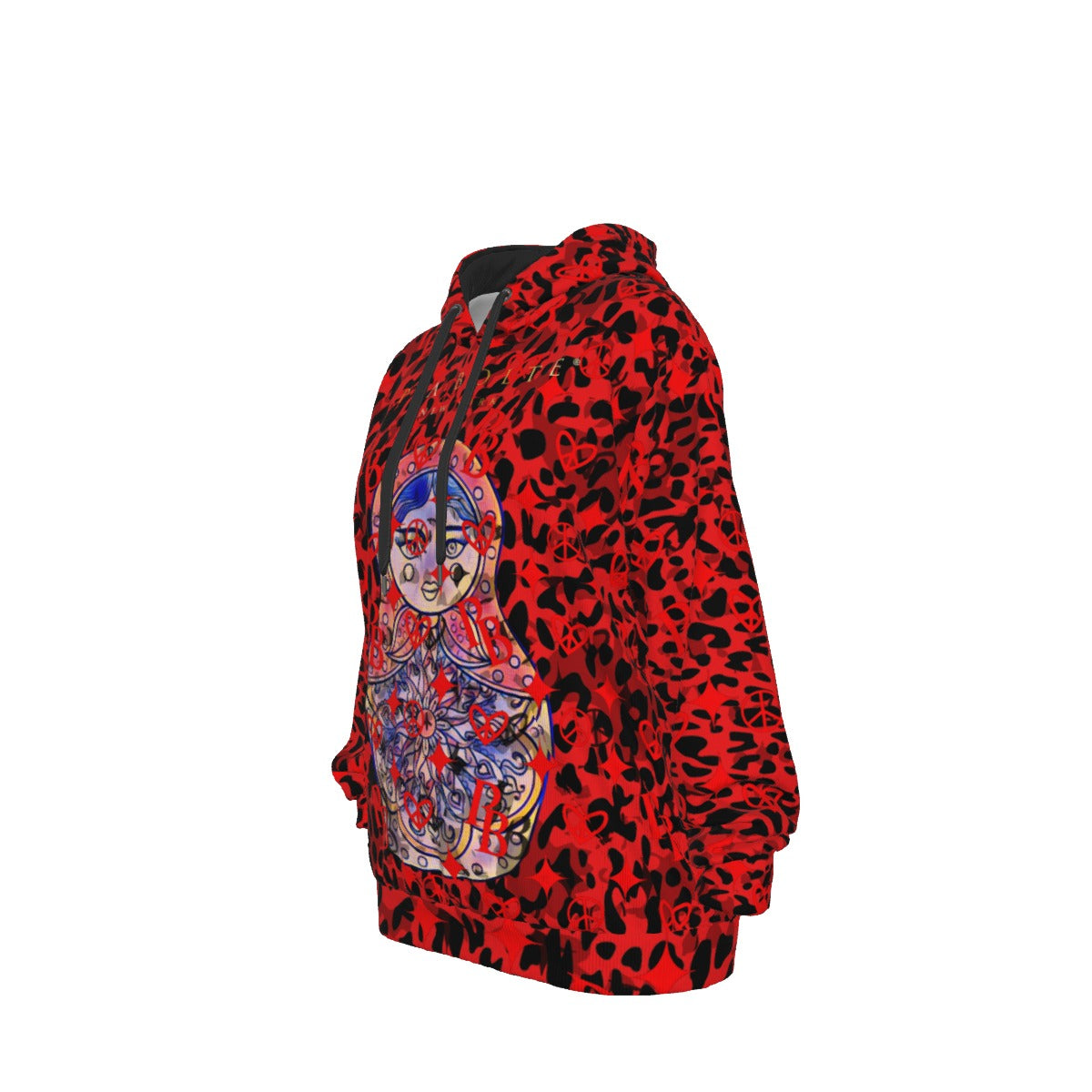 Hoodie Red Leo Matroschka