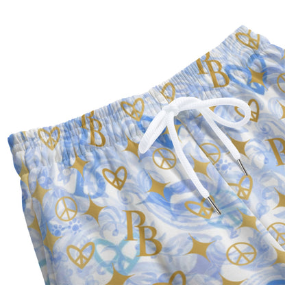 PIA BOLTE® Fashion Kids – Hose Delft Dreams im Blau-Gold Muster mit Matroschka-Motiv hinten