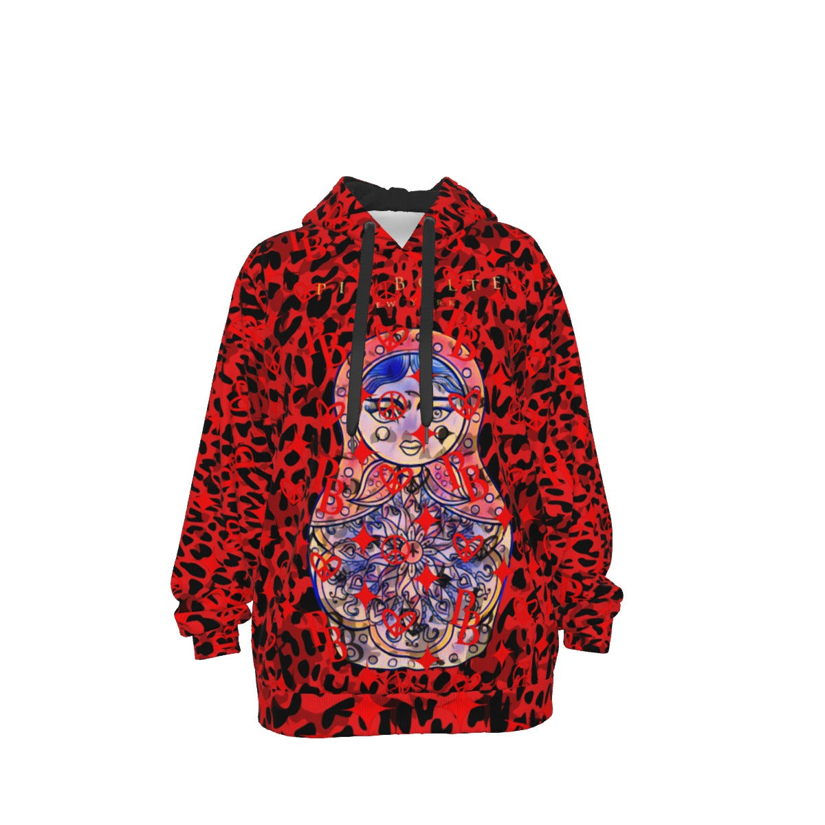 Hoodie Red Leo Matroschka