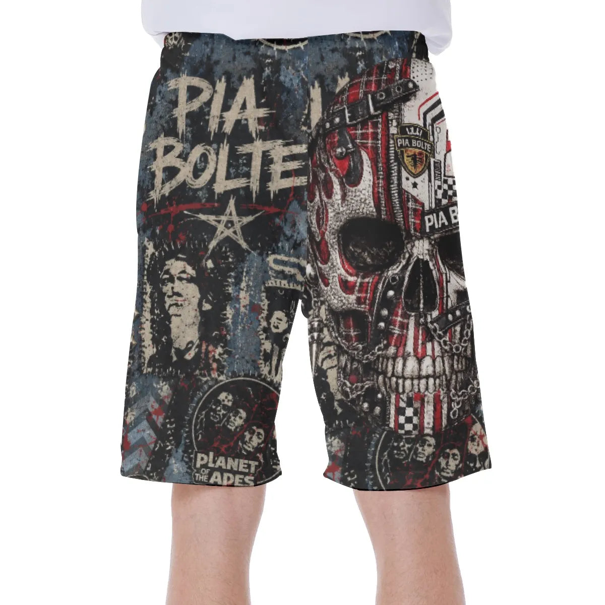 PIA BOLTE® Shorts Men Urban Chaos – Skull Graffiti Edition