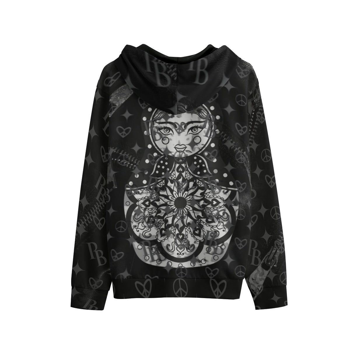Hoodie Black Hologram Matroschka