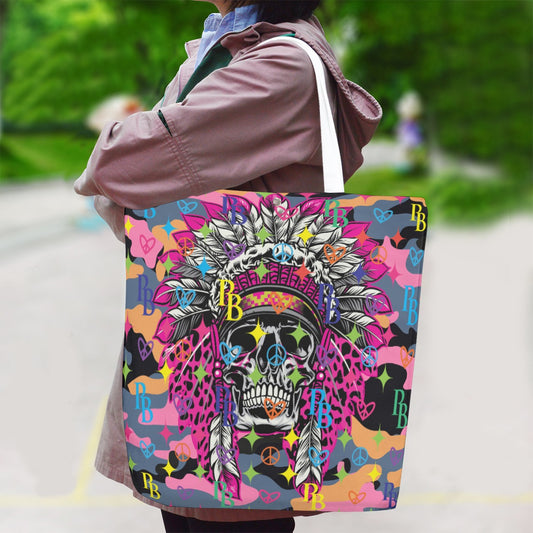PIA BOLTE® Einkaufstasche - Indian Skull x Matroschka Style