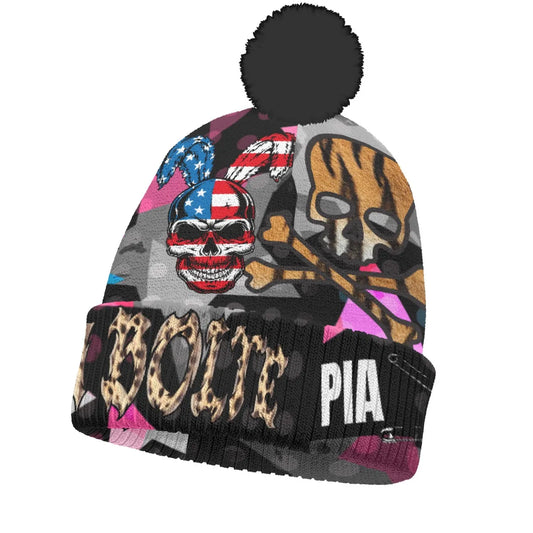 PIA BOLTE® Beanie – Leo Pink Skull Edition