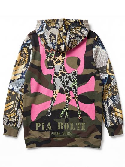 Hoodie jacket military Bambii - PIA BOLTE® COUTURE
