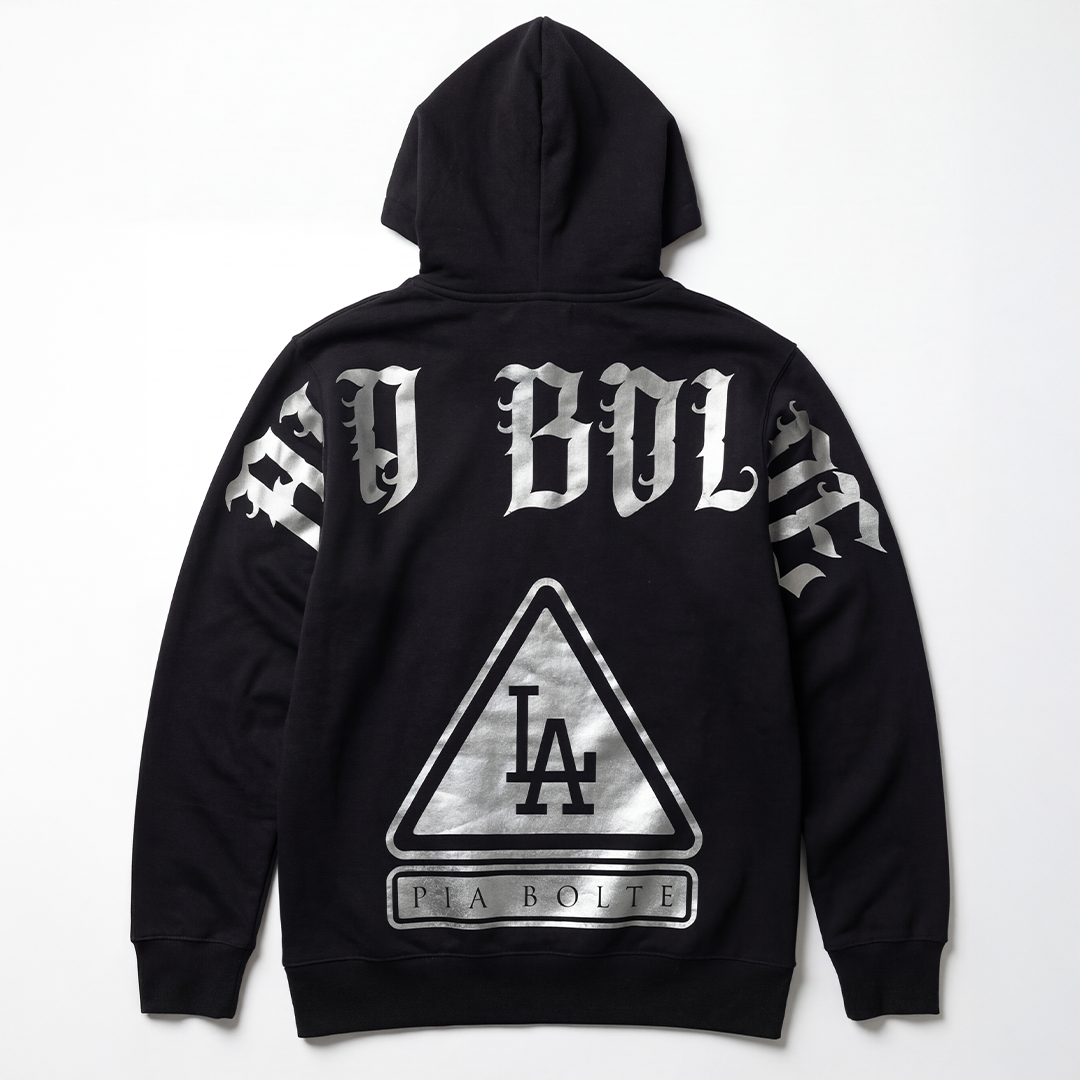 Hoodie LA black gold or silver