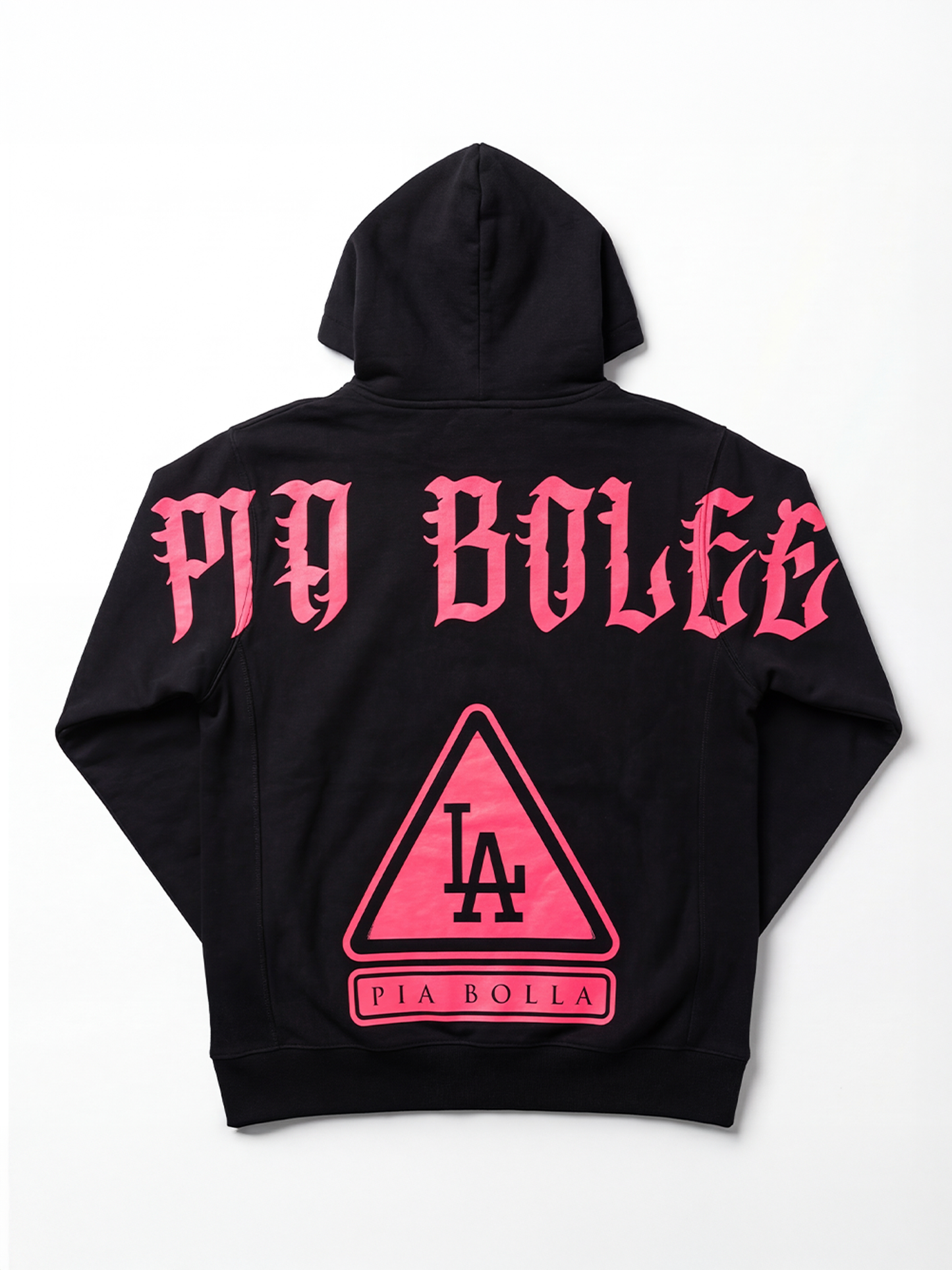 Hoodie LA black neon pink - PIA BOLTE® COUTURE