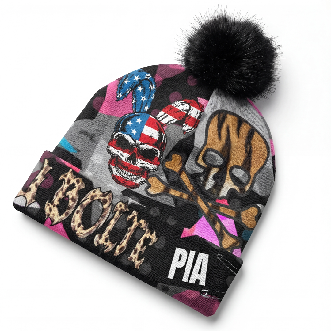 PIA BOLTE® Beanie – Leo Pink Skull Edition