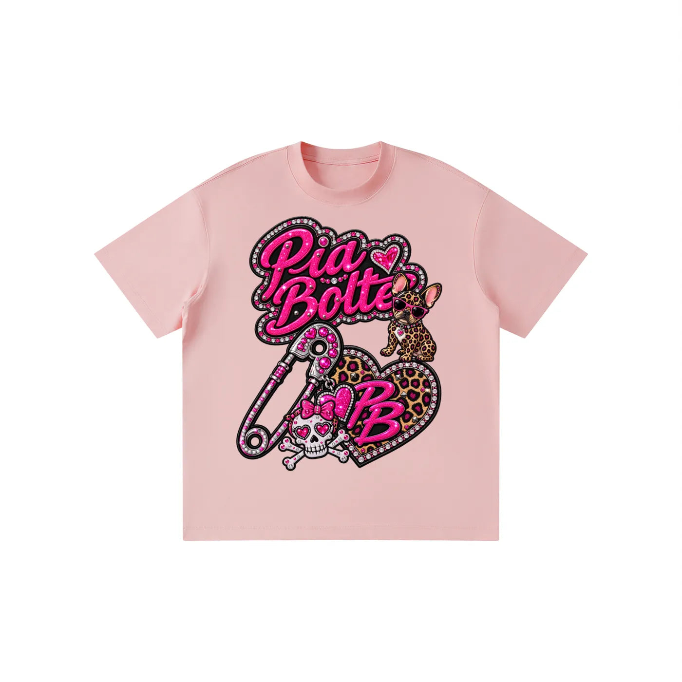 PIA BOLTE® Kids Shirt PINK SKULL GLAM - PIA BOLTE® COUTURE