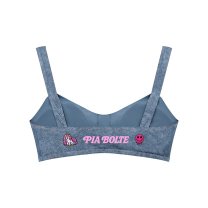 PIA BOLTE® PINK REBEL ICONS DENIM-LOOK BRA