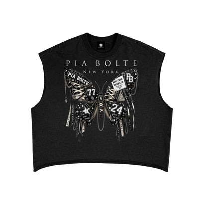 PIA BOLTE® REBEL BUTTERFLY & PUNK BUNNY SLEEVELESS TOP