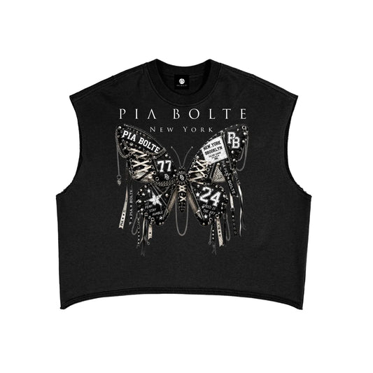 PIA BOLTE® REBEL BUTTERFLY & PUNK BUNNY SLEEVELESS TOP