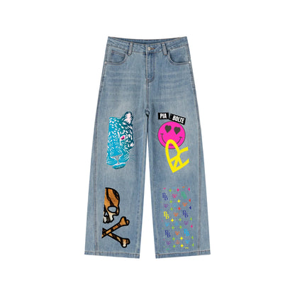 PIA BOLTE® Wild Spirit Schlag Jeans – Street Art Edition
