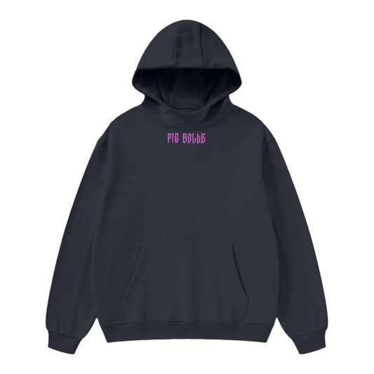 WINTER Hoodie LA black pink fleece